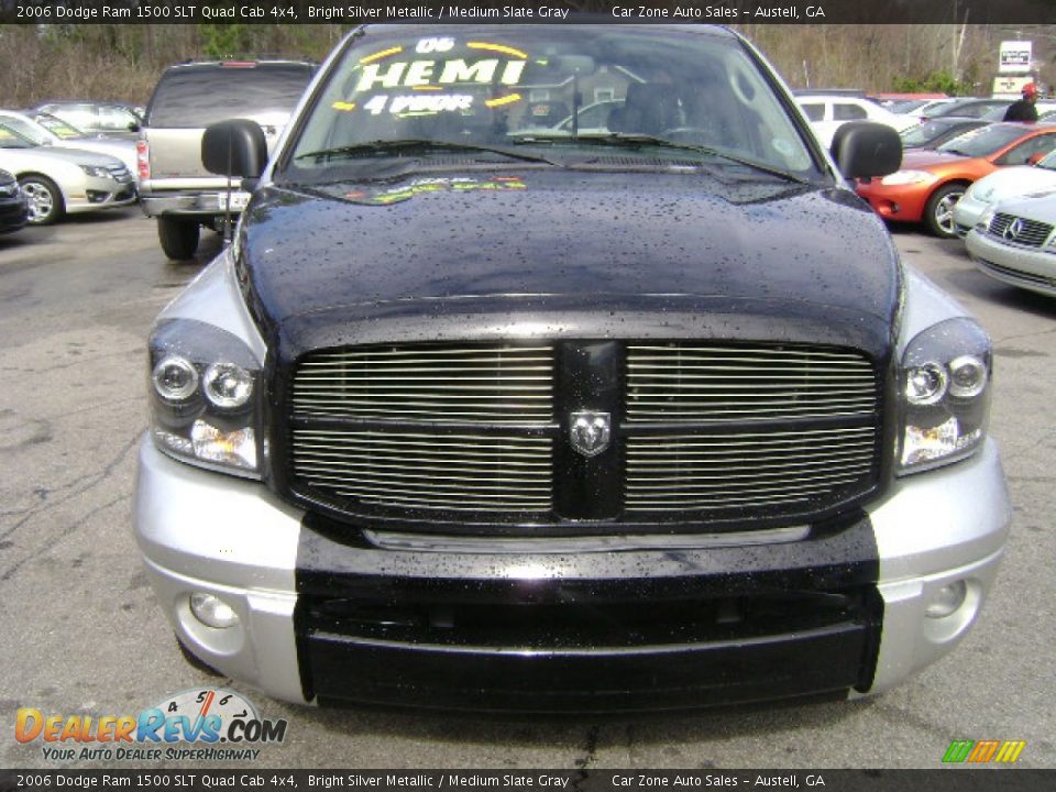2006 Dodge Ram 1500 SLT Quad Cab 4x4 Bright Silver Metallic / Medium Slate Gray Photo #2