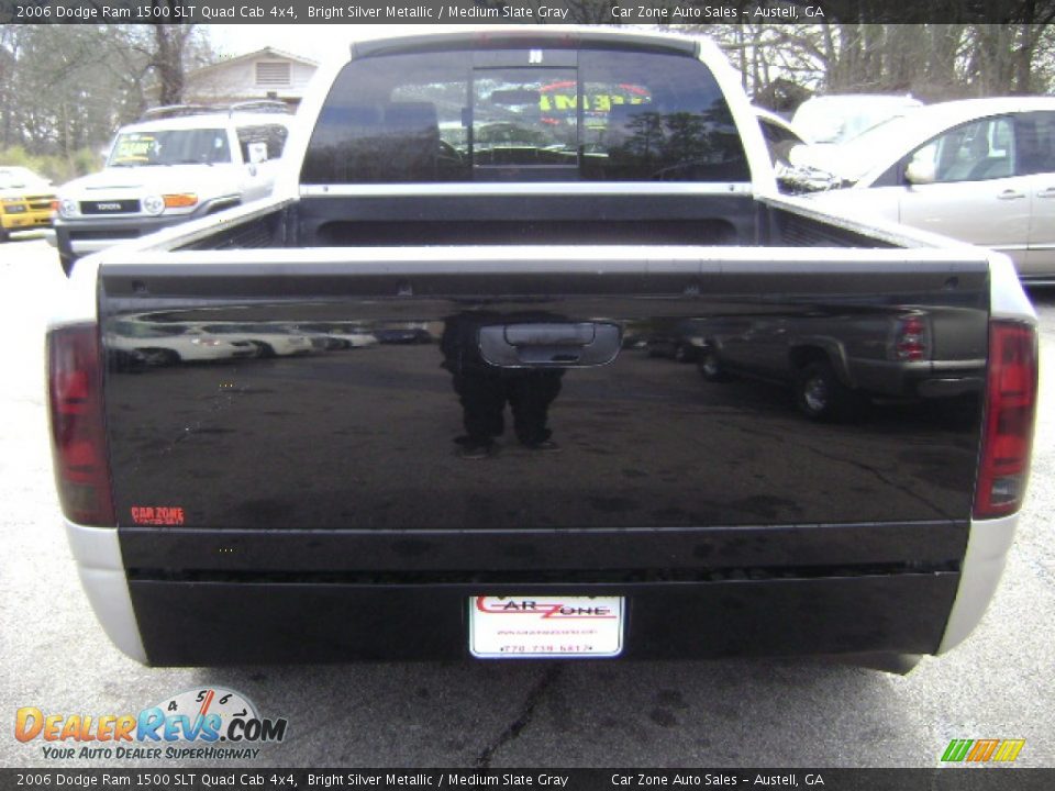 2006 Dodge Ram 1500 SLT Quad Cab 4x4 Bright Silver Metallic / Medium Slate Gray Photo #6