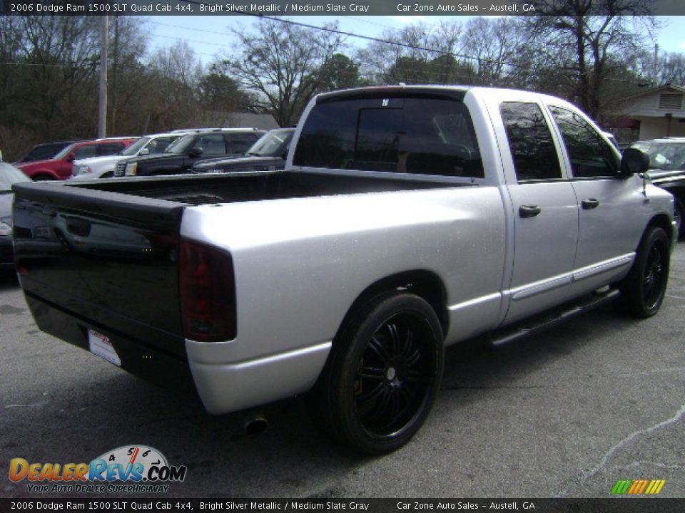 2006 Dodge Ram 1500 SLT Quad Cab 4x4 Bright Silver Metallic / Medium Slate Gray Photo #7