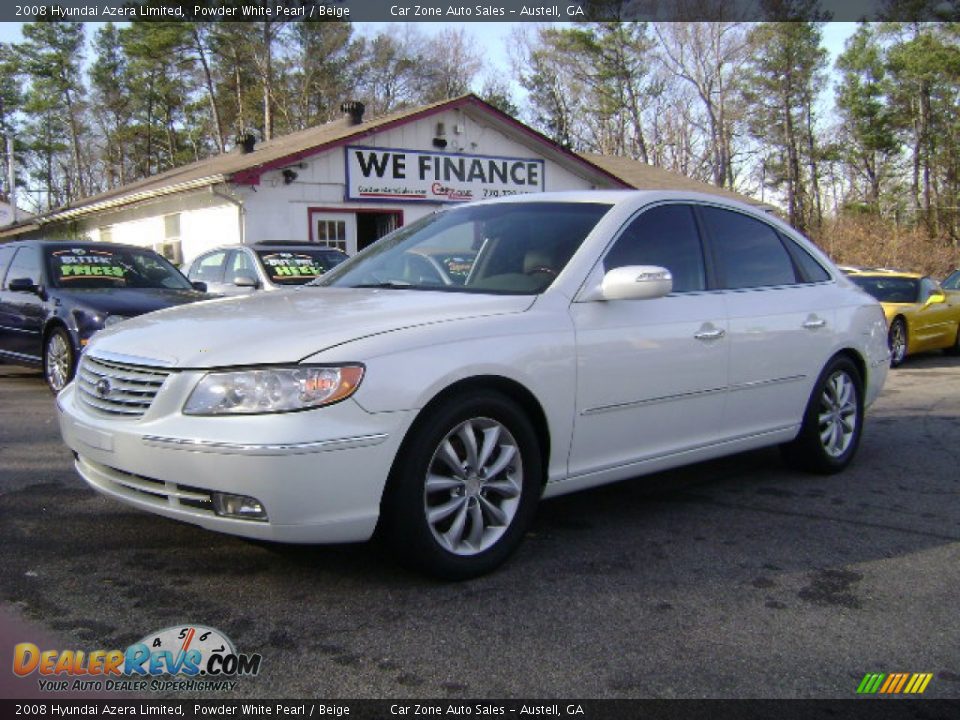 2008 Hyundai Azera Limited Powder White Pearl / Beige Photo #1