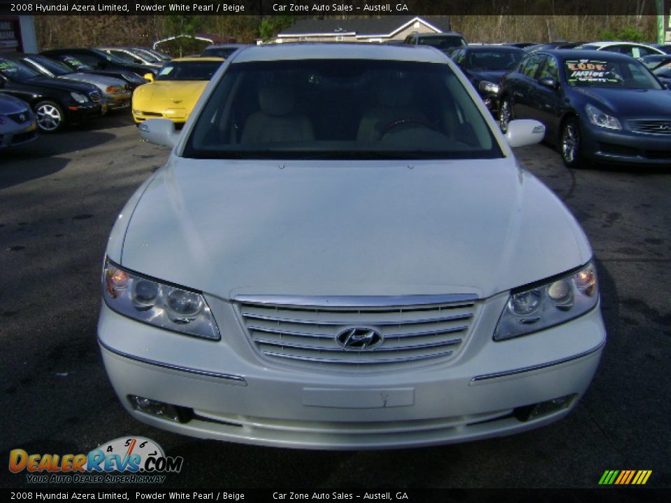 2008 Hyundai Azera Limited Powder White Pearl / Beige Photo #2