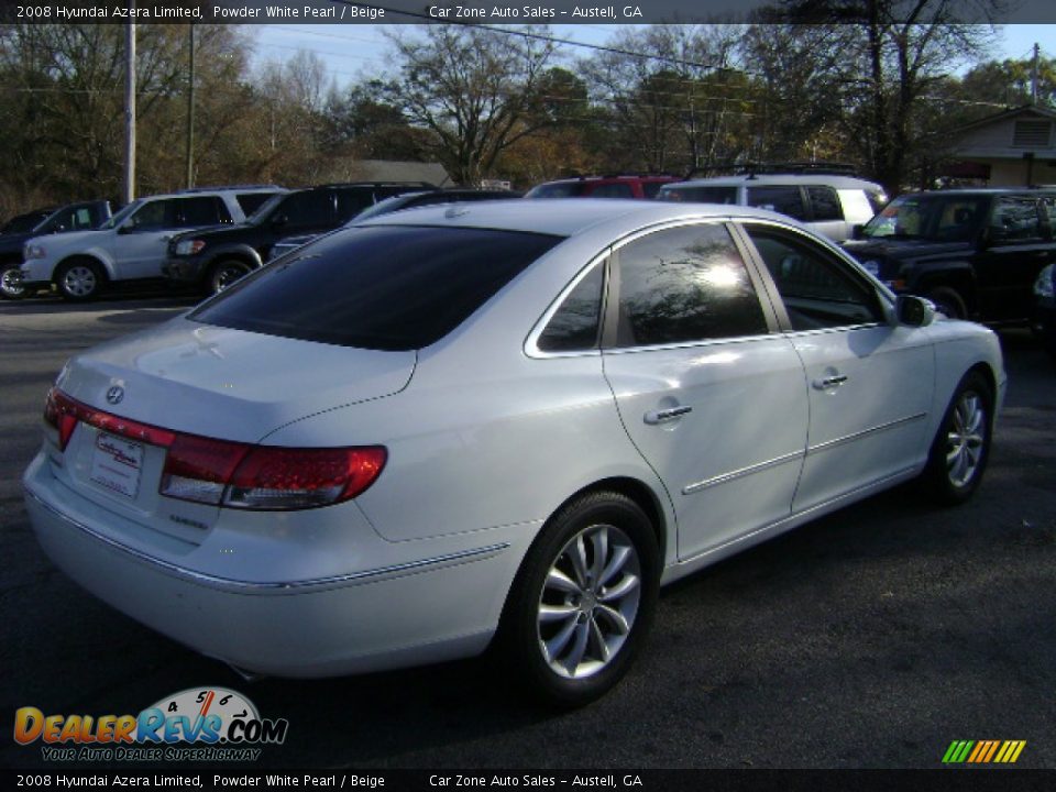 2008 Hyundai Azera Limited Powder White Pearl / Beige Photo #8