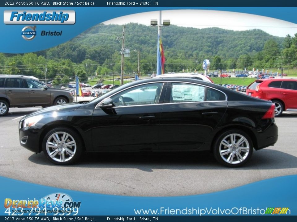 2013 Volvo S60 T6 AWD Black Stone / Soft Beige Photo #2