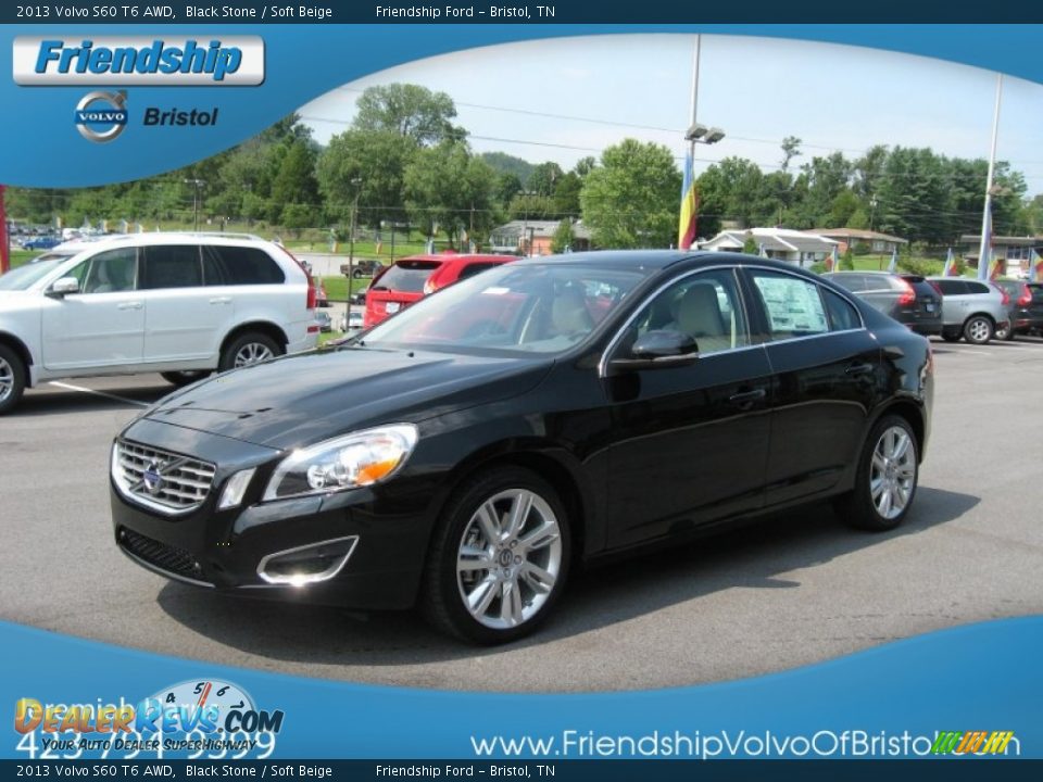 2013 Volvo S60 T6 AWD Black Stone / Soft Beige Photo #3