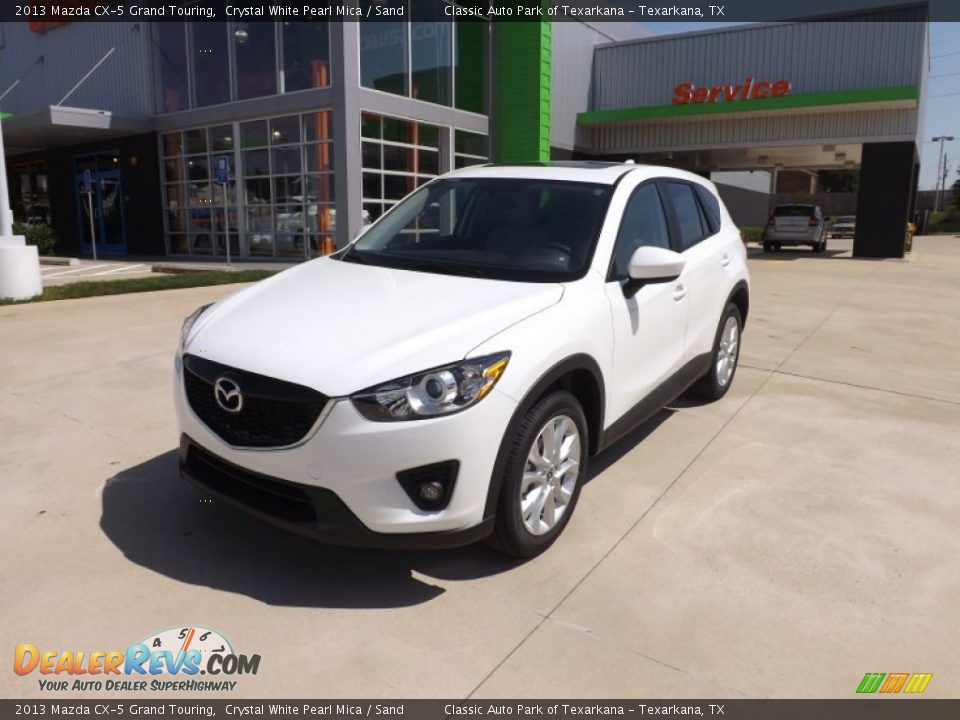 2013 Mazda CX-5 Grand Touring Crystal White Pearl Mica / Sand Photo #1