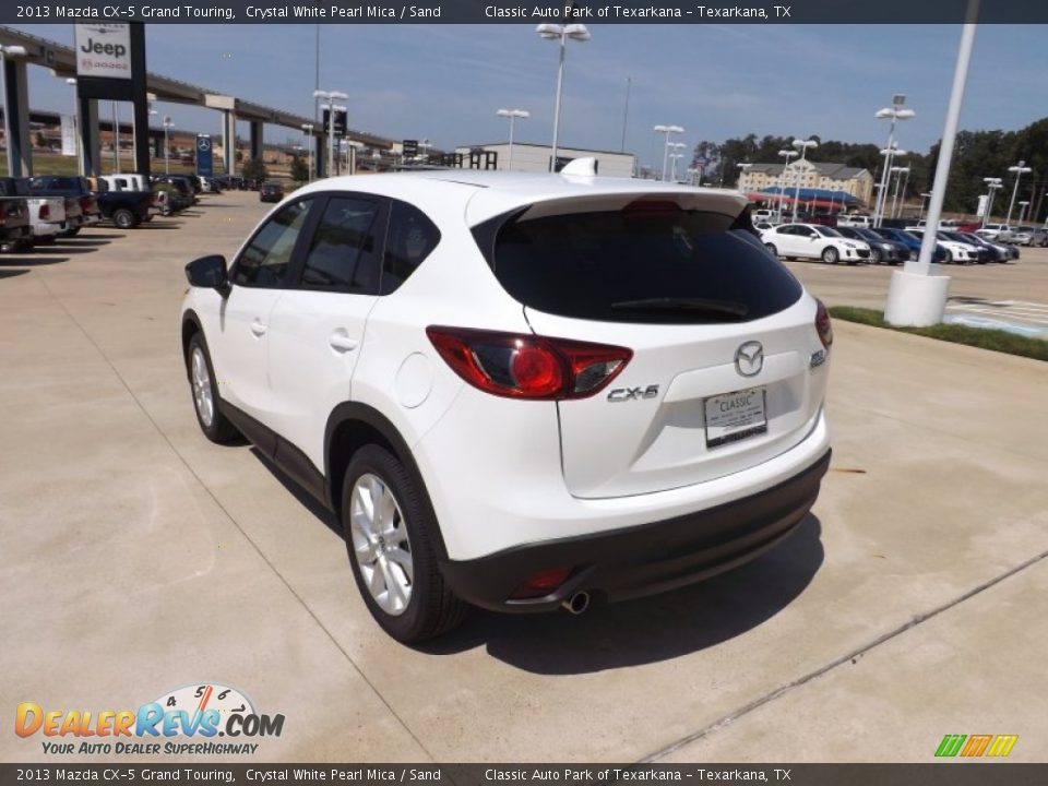 2013 Mazda CX-5 Grand Touring Crystal White Pearl Mica / Sand Photo #3