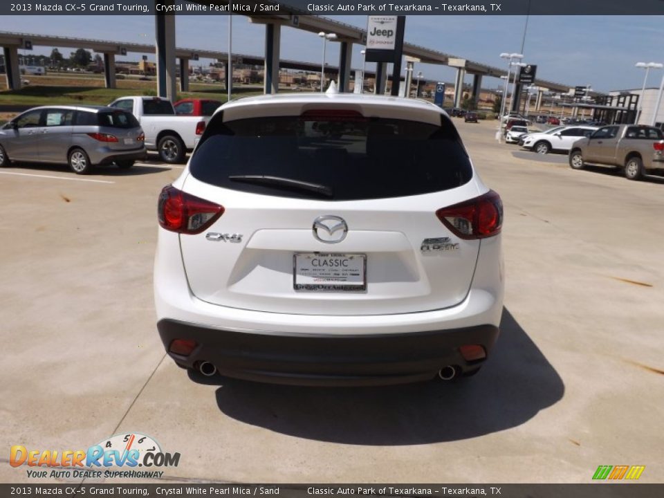 2013 Mazda CX-5 Grand Touring Crystal White Pearl Mica / Sand Photo #4