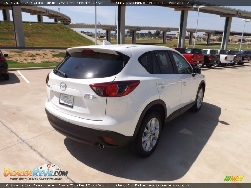 2013 Mazda CX-5 Grand Touring Crystal White Pearl Mica / Sand Photo #5