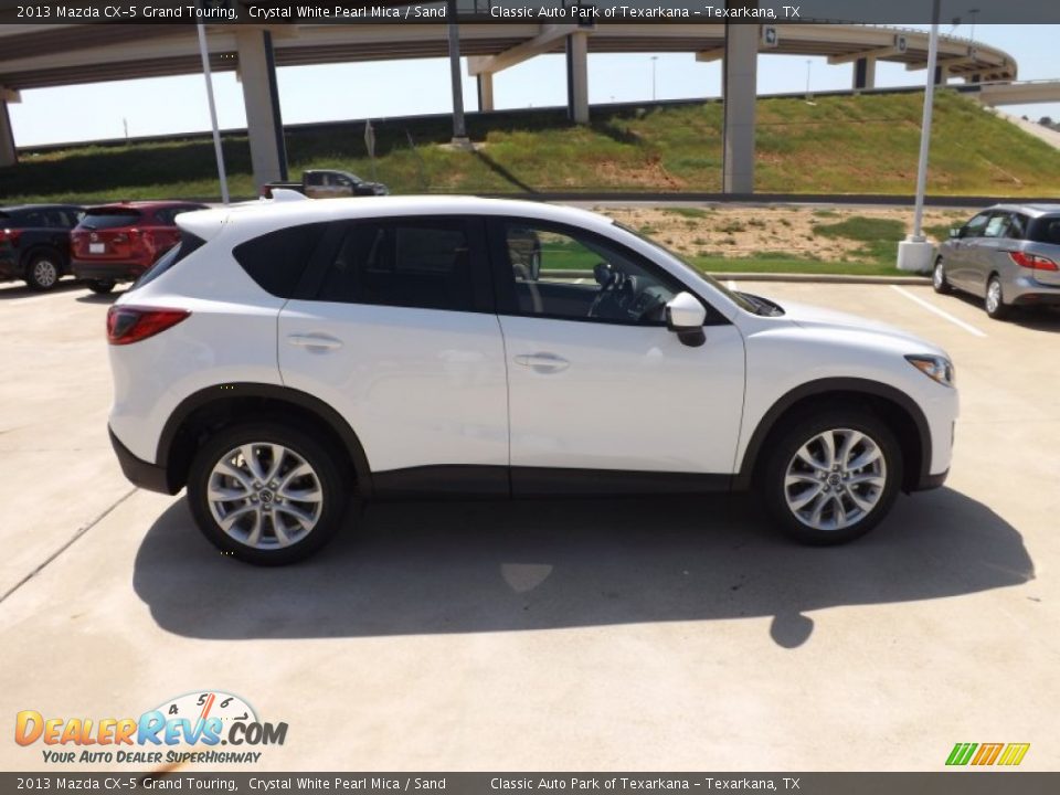 2013 Mazda CX-5 Grand Touring Crystal White Pearl Mica / Sand Photo #6