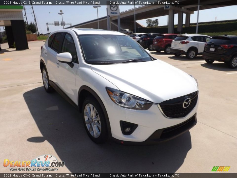 2013 Mazda CX-5 Grand Touring Crystal White Pearl Mica / Sand Photo #7