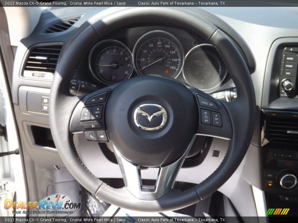 2013 Mazda CX-5 Grand Touring Crystal White Pearl Mica / Sand Photo #10