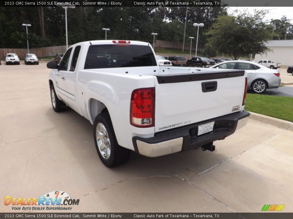 2013 GMC Sierra 1500 SLE Extended Cab Summit White / Ebony Photo #3