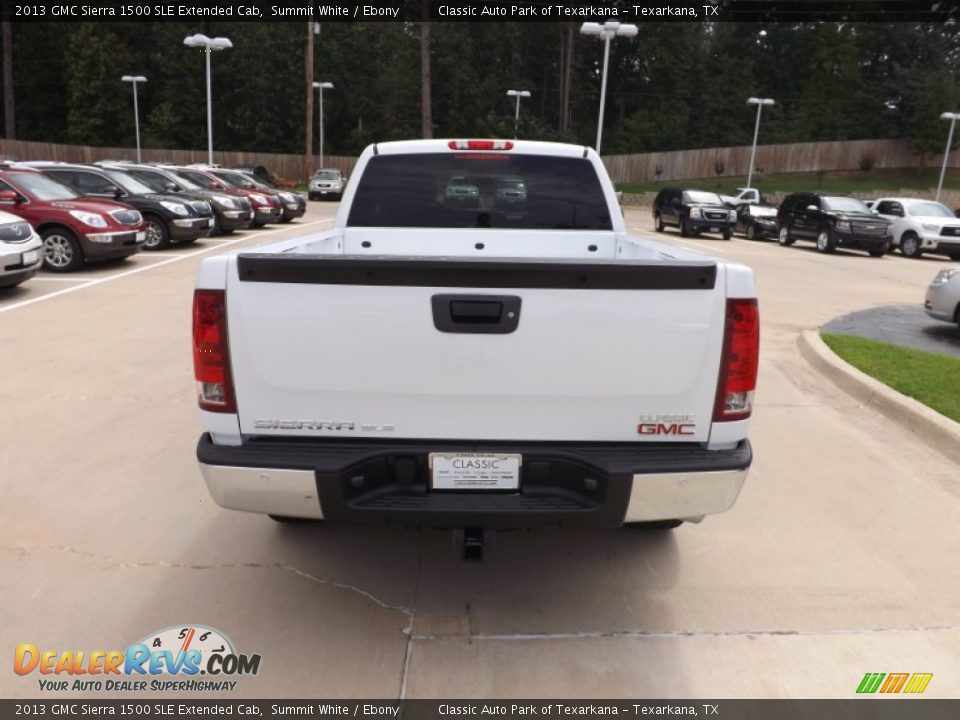 2013 GMC Sierra 1500 SLE Extended Cab Summit White / Ebony Photo #4