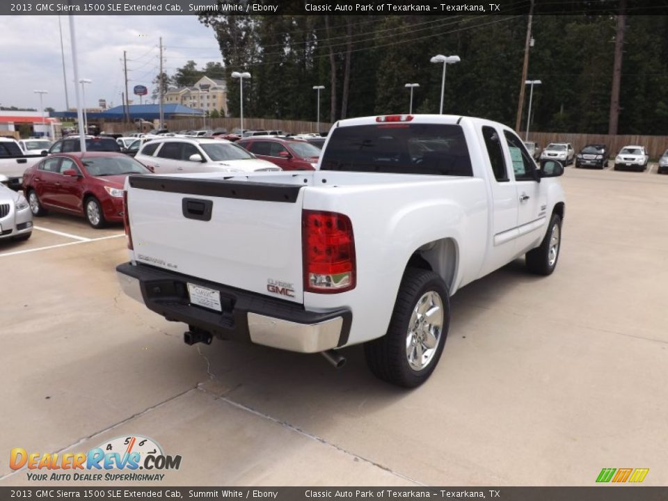 2013 GMC Sierra 1500 SLE Extended Cab Summit White / Ebony Photo #5