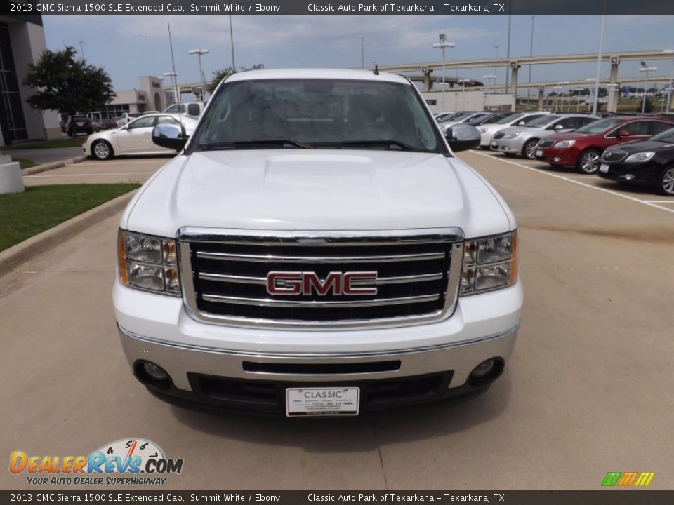 2013 GMC Sierra 1500 SLE Extended Cab Summit White / Ebony Photo #8