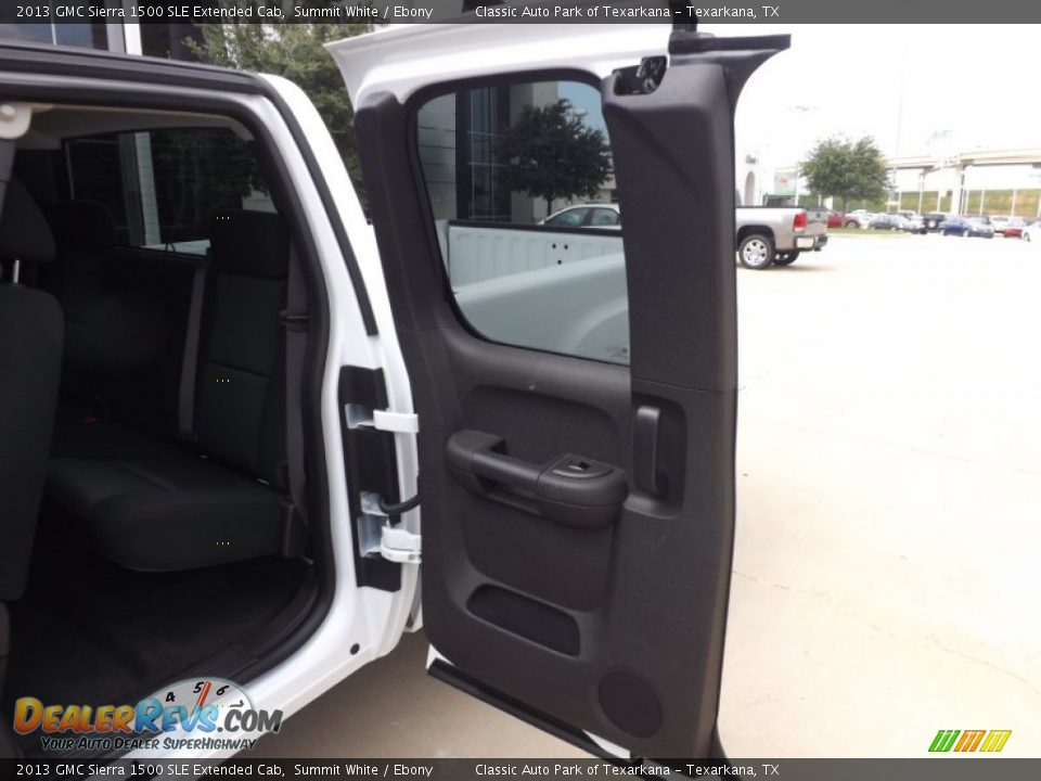 2013 GMC Sierra 1500 SLE Extended Cab Summit White / Ebony Photo #17