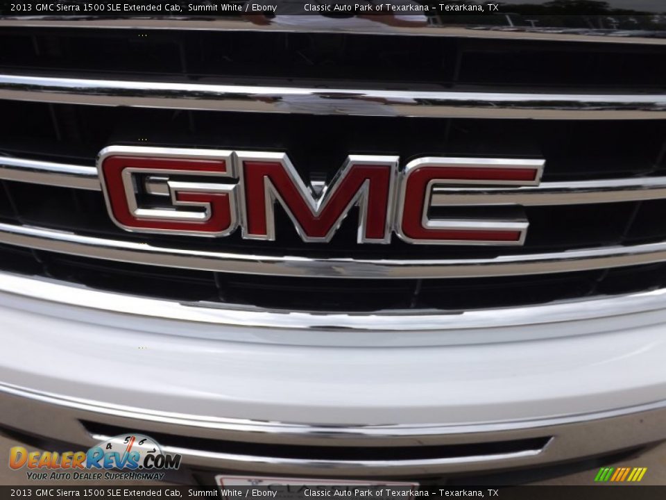 2013 GMC Sierra 1500 SLE Extended Cab Summit White / Ebony Photo #22