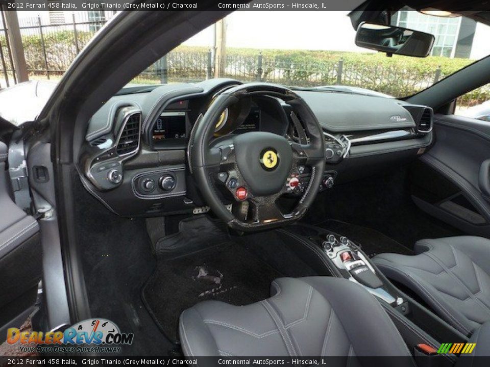 Charcoal Interior - 2012 Ferrari 458 Italia Photo #15