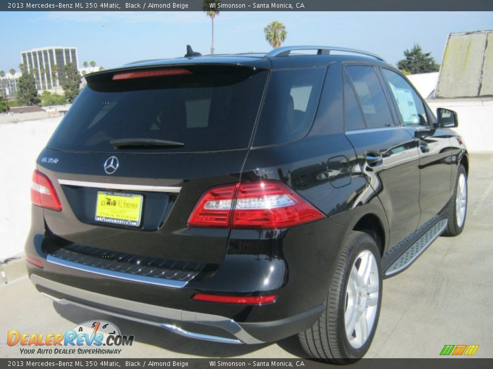 2013 Mercedes-Benz ML 350 4Matic Black / Almond Beige Photo #4