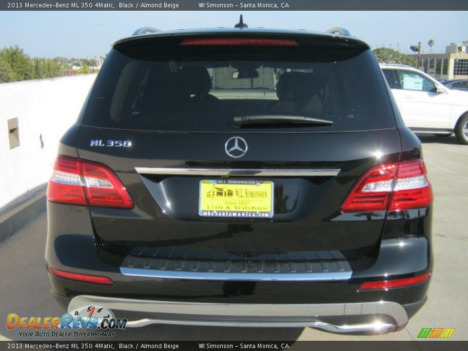 2013 Mercedes-Benz ML 350 4Matic Black / Almond Beige Photo #5