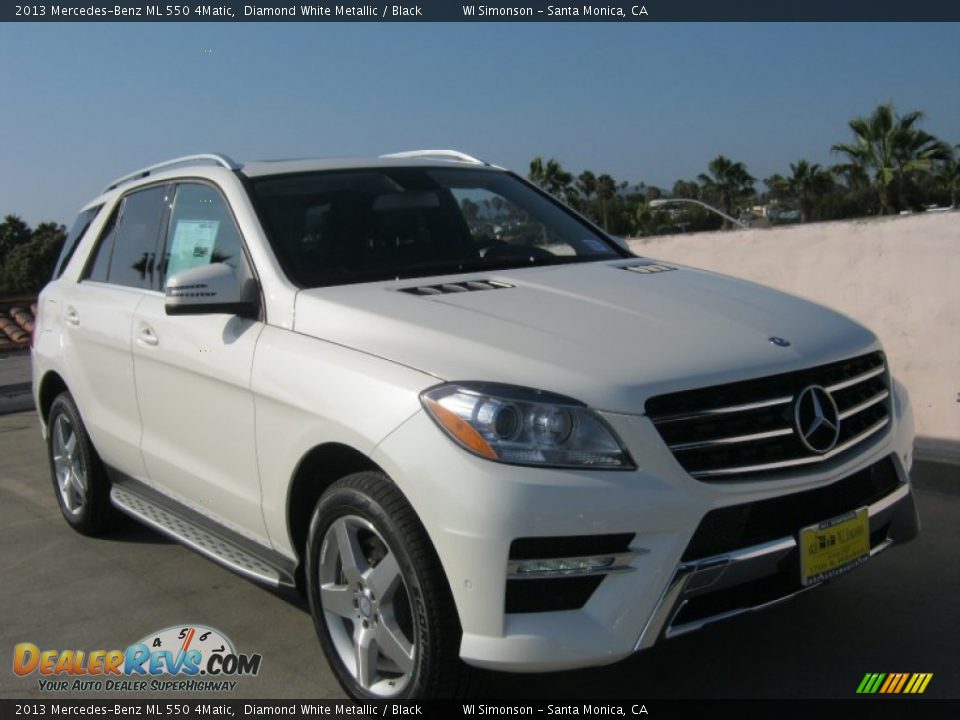 2013 Mercedes-Benz ML 550 4Matic Diamond White Metallic / Black Photo #1