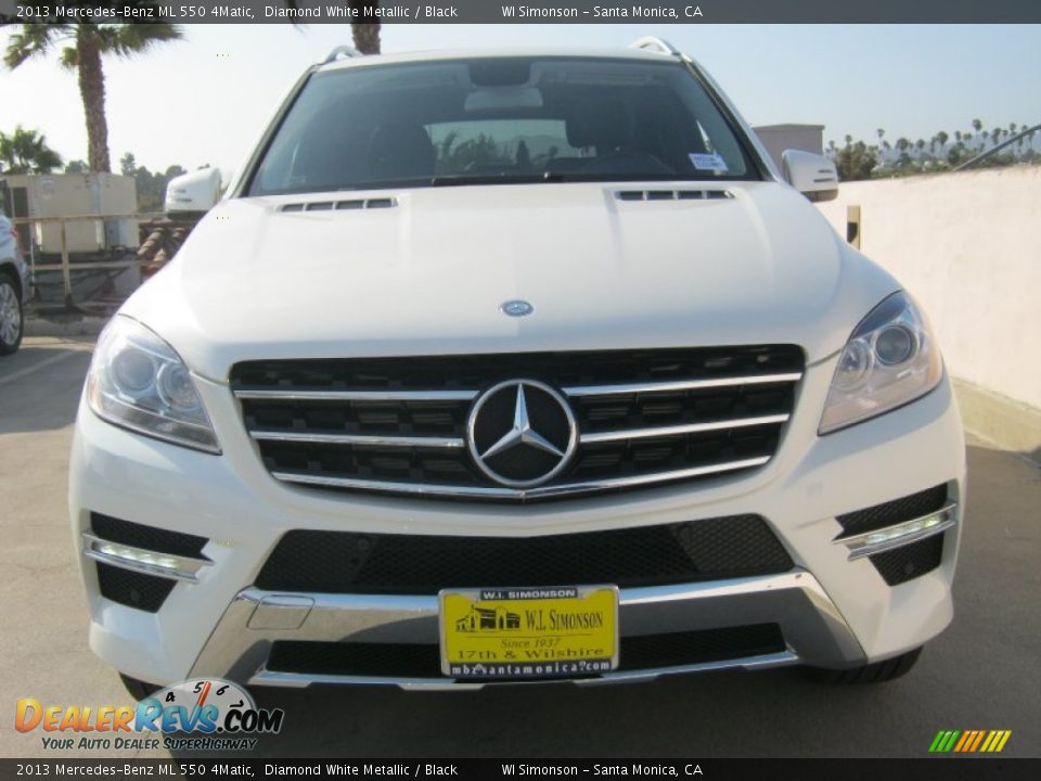 2013 Mercedes-Benz ML 550 4Matic Diamond White Metallic / Black Photo #2