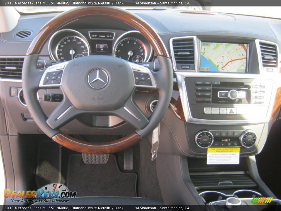 2013 Mercedes-Benz ML 550 4Matic Diamond White Metallic / Black Photo #9