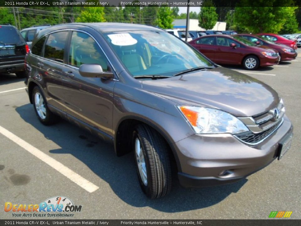 2011 Honda CR-V EX-L Urban Titanium Metallic / Ivory Photo #2