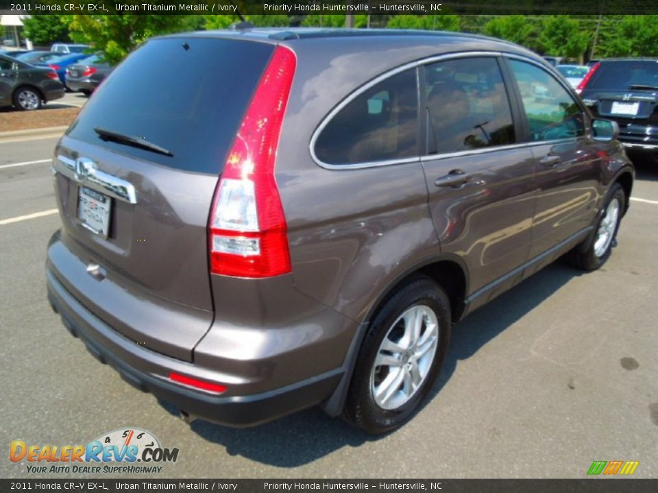 2011 Honda CR-V EX-L Urban Titanium Metallic / Ivory Photo #6