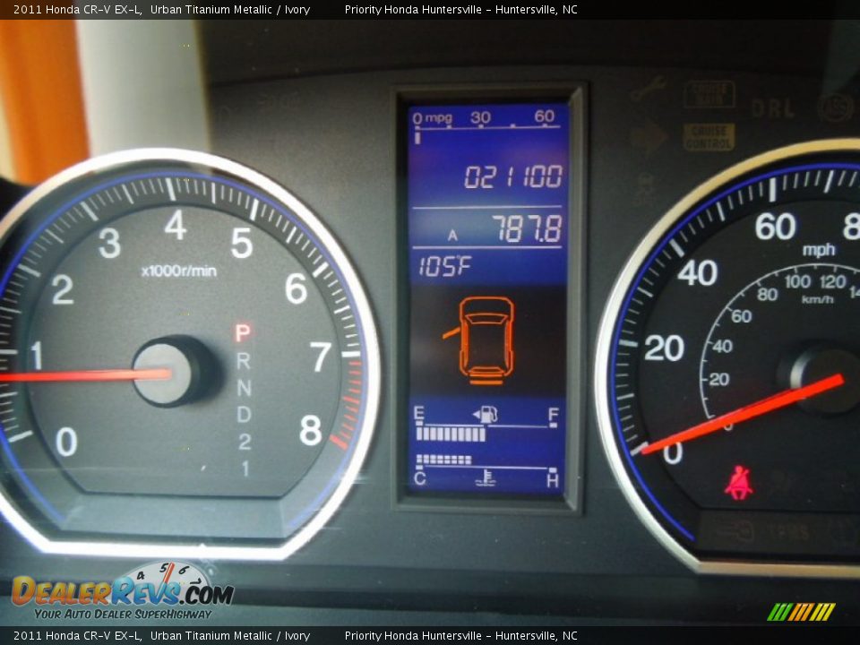 2011 Honda CR-V EX-L Urban Titanium Metallic / Ivory Photo #15