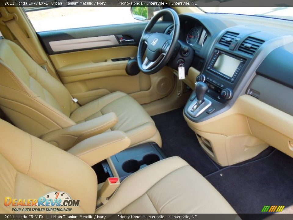 2011 Honda CR-V EX-L Urban Titanium Metallic / Ivory Photo #22
