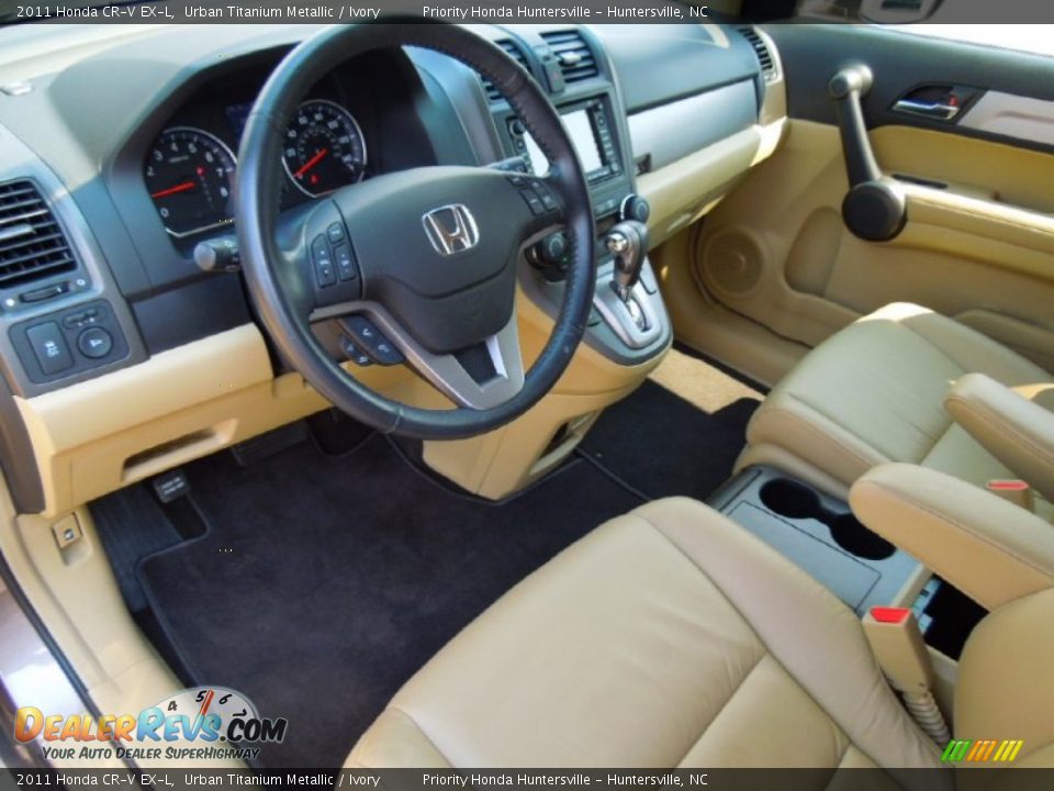 Ivory Interior - 2011 Honda CR-V EX-L Photo #26