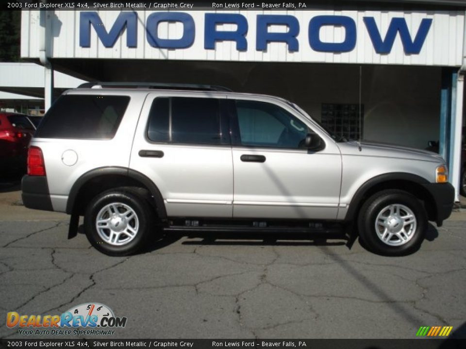 2003 Ford Explorer XLS 4x4 Silver Birch Metallic / Graphite Grey Photo #1