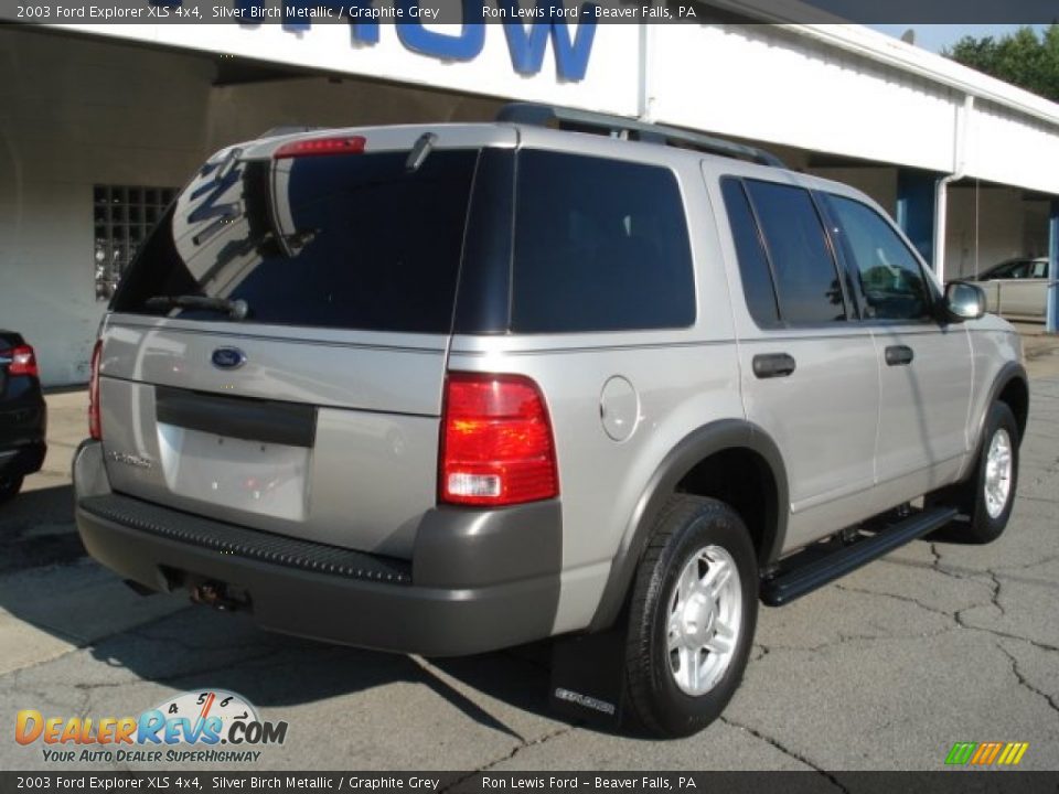 2003 Ford Explorer XLS 4x4 Silver Birch Metallic / Graphite Grey Photo #6