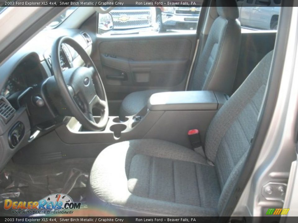 2003 Ford Explorer XLS 4x4 Silver Birch Metallic / Graphite Grey Photo #8
