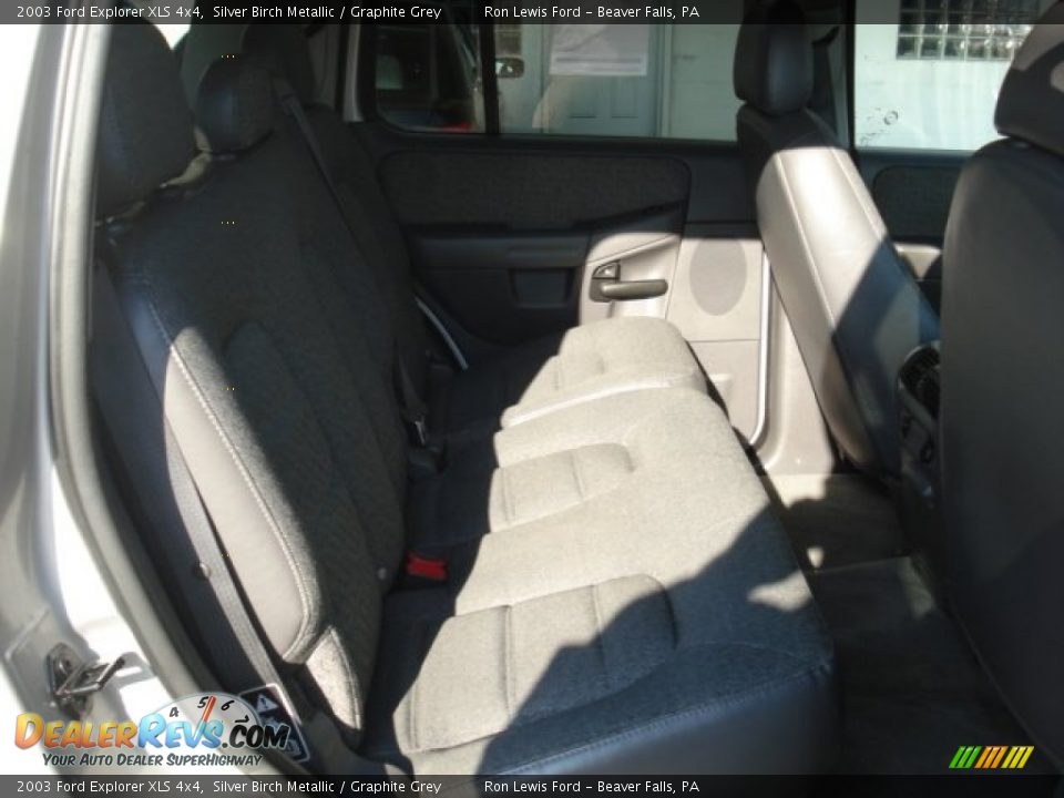 2003 Ford Explorer XLS 4x4 Silver Birch Metallic / Graphite Grey Photo #13