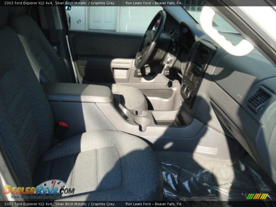 2003 Ford Explorer XLS 4x4 Silver Birch Metallic / Graphite Grey Photo #14