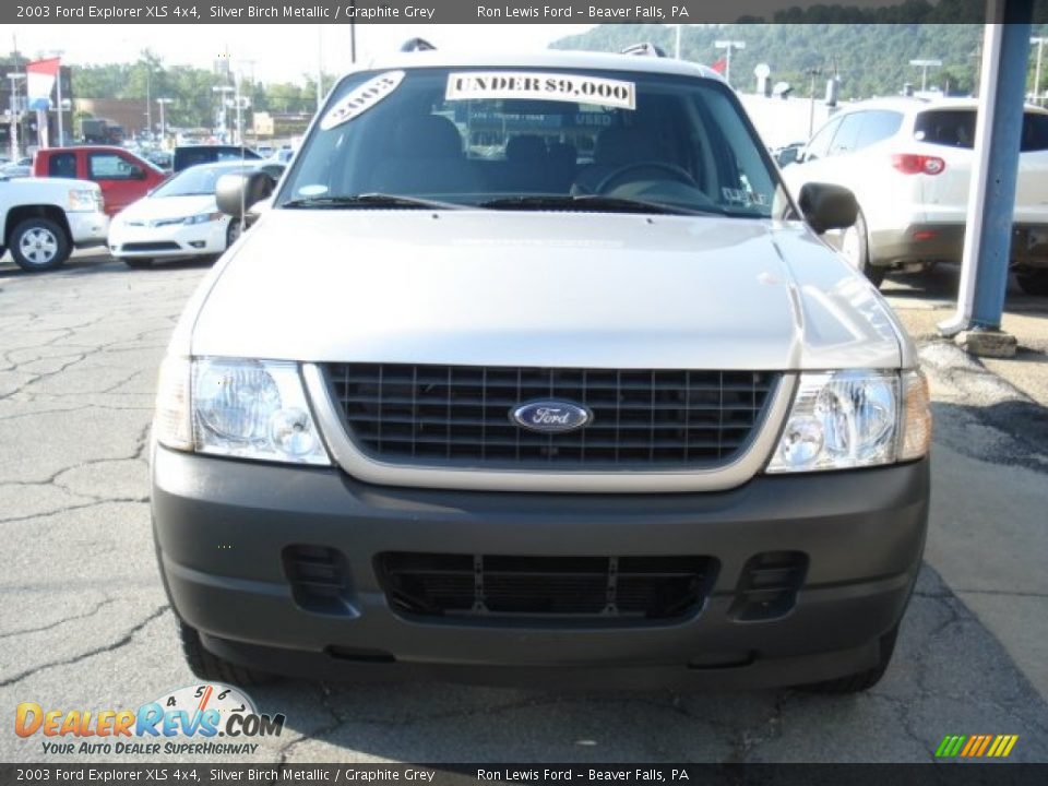2003 Ford Explorer XLS 4x4 Silver Birch Metallic / Graphite Grey Photo #17