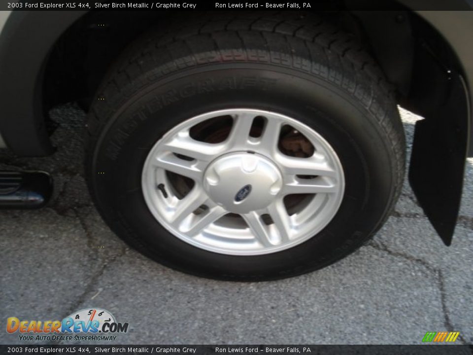 2003 Ford Explorer XLS 4x4 Silver Birch Metallic / Graphite Grey Photo #20