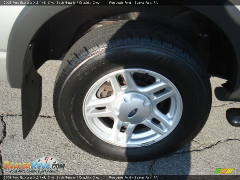 2003 Ford Explorer XLS 4x4 Silver Birch Metallic / Graphite Grey Photo #21