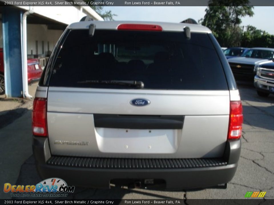 2003 Ford Explorer XLS 4x4 Silver Birch Metallic / Graphite Grey Photo #23
