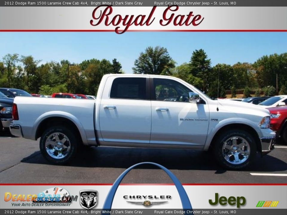 2012 Dodge Ram 1500 Laramie Crew Cab 4x4 Bright White / Dark Slate Gray Photo #1