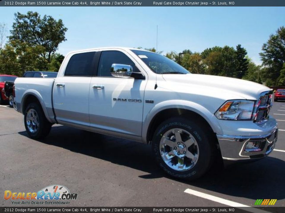 2012 Dodge Ram 1500 Laramie Crew Cab 4x4 Bright White / Dark Slate Gray Photo #2