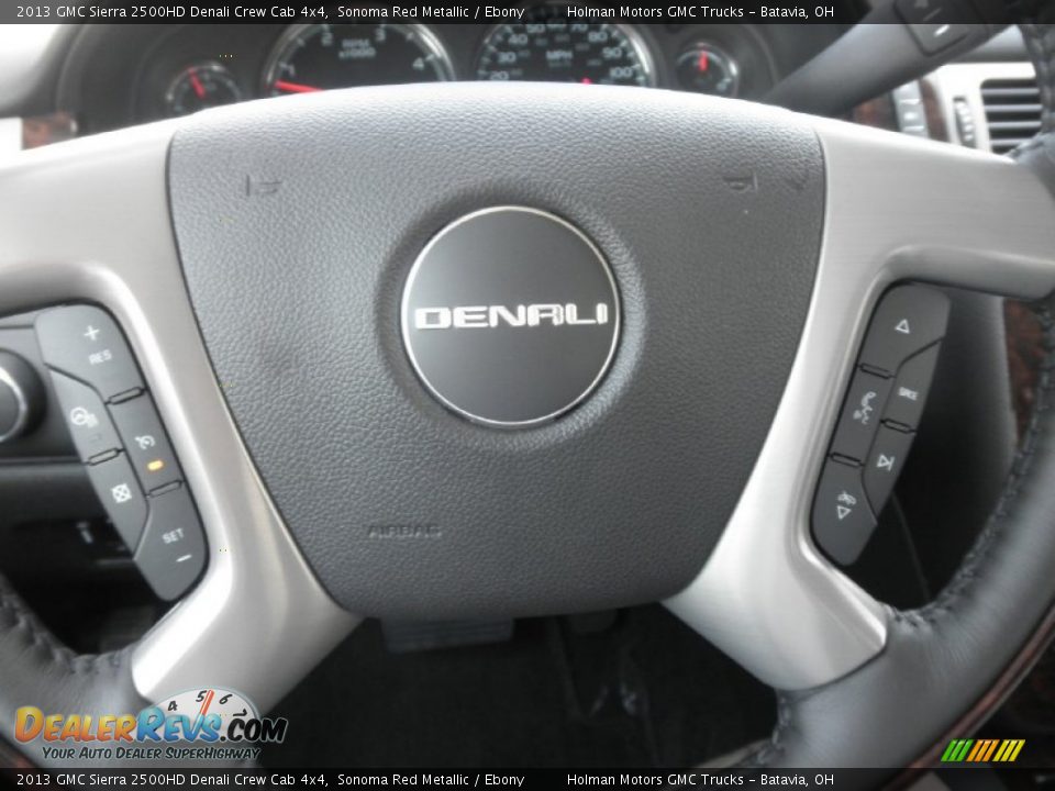 2013 GMC Sierra 2500HD Denali Crew Cab 4x4 Steering Wheel Photo #10