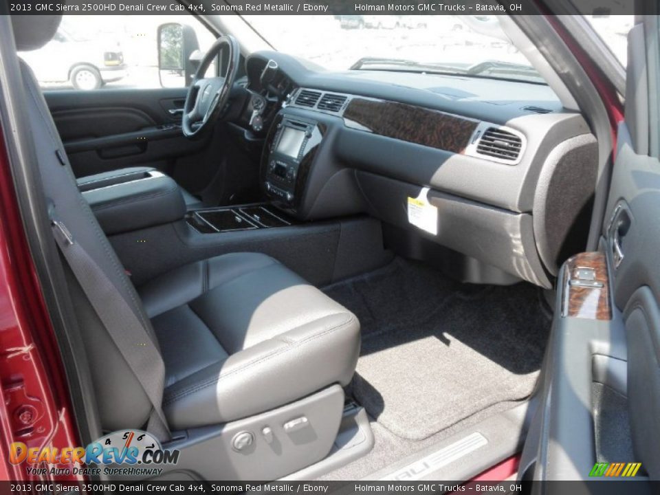 Ebony Interior - 2013 GMC Sierra 2500HD Denali Crew Cab 4x4 Photo #23