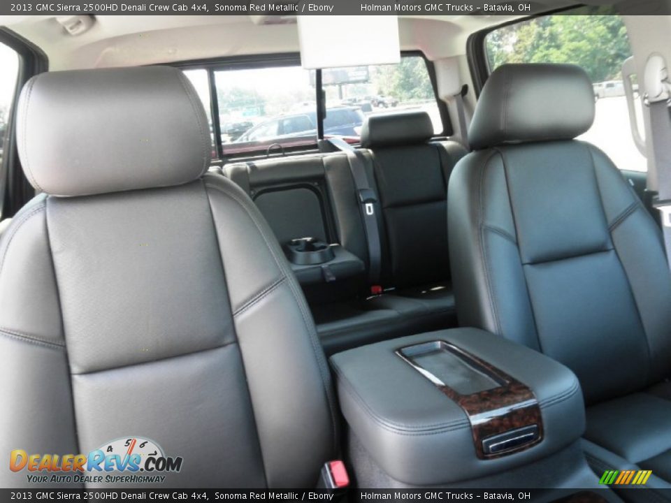 Ebony Interior - 2013 GMC Sierra 2500HD Denali Crew Cab 4x4 Photo #24
