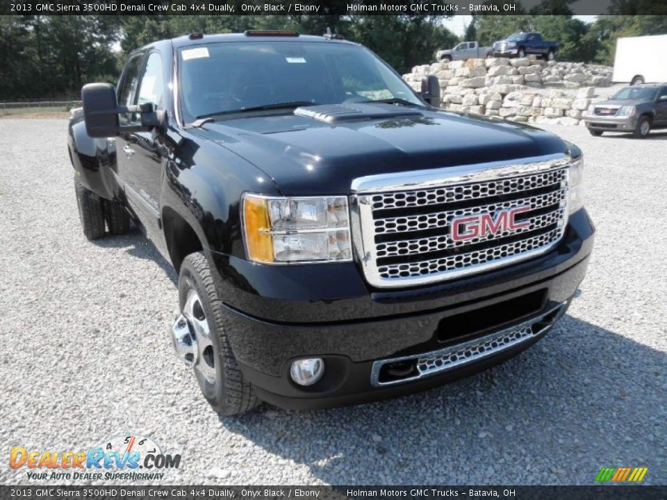 2013 GMC Sierra 3500HD Denali Crew Cab 4x4 Dually Onyx Black / Ebony Photo #2