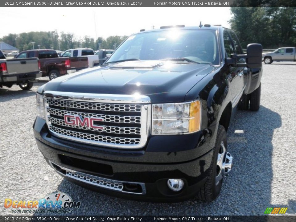 2013 GMC Sierra 3500HD Denali Crew Cab 4x4 Dually Onyx Black / Ebony Photo #3