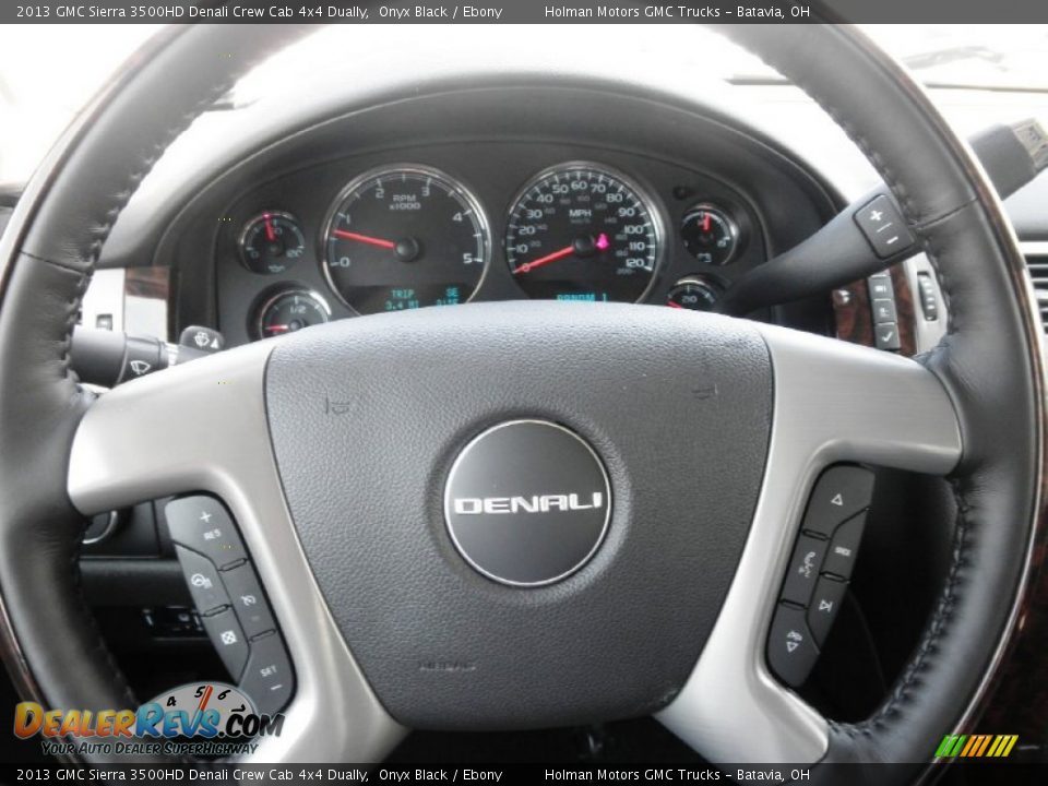 2013 GMC Sierra 3500HD Denali Crew Cab 4x4 Dually Onyx Black / Ebony Photo #10