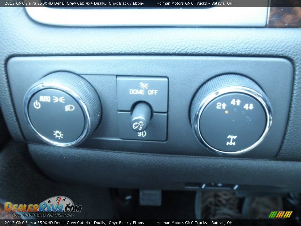 Controls of 2013 GMC Sierra 3500HD Denali Crew Cab 4x4 Dually Photo #12